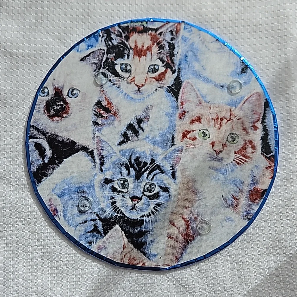 Kittens Galore  8-inch Cutting/Serving Boards Tempered Glass  Set Of Two
